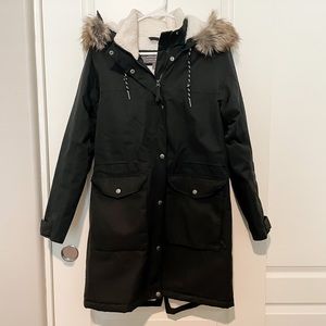 EDDIE BAUER black winter coat with Sherpa lining